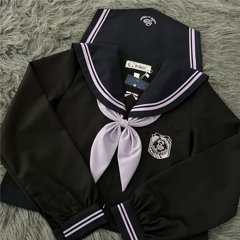 WTS Atasan Seifuku Hitam Seifuku Jepang Seifuku Lengan Panjang Seragam Sekolah Jepang