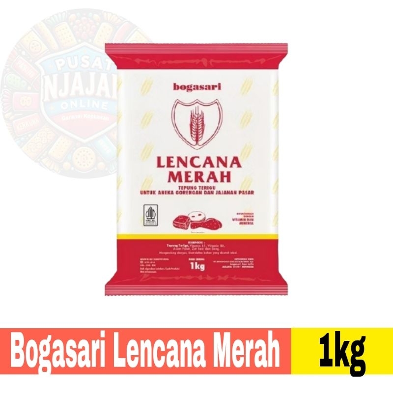 

Tepung Terigu Bogasari Lencana Merah 1kg