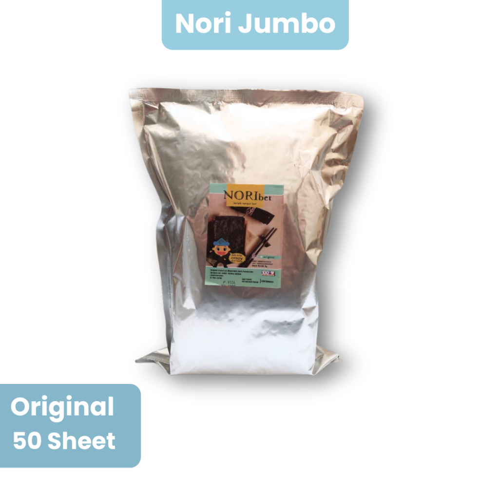 

Ay00! PAKET JUMBO ORIGINAL!! N50 Lembar/Sheet - Noribet Big Sheet Rumput Laut Seaweed
