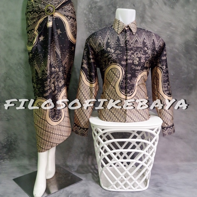 KP8  ROK LILIT BATIK COUPLE LENGAN PANJANG BUAT LAMARAN SERAGAMAN by FILOSOFI KEBAYA