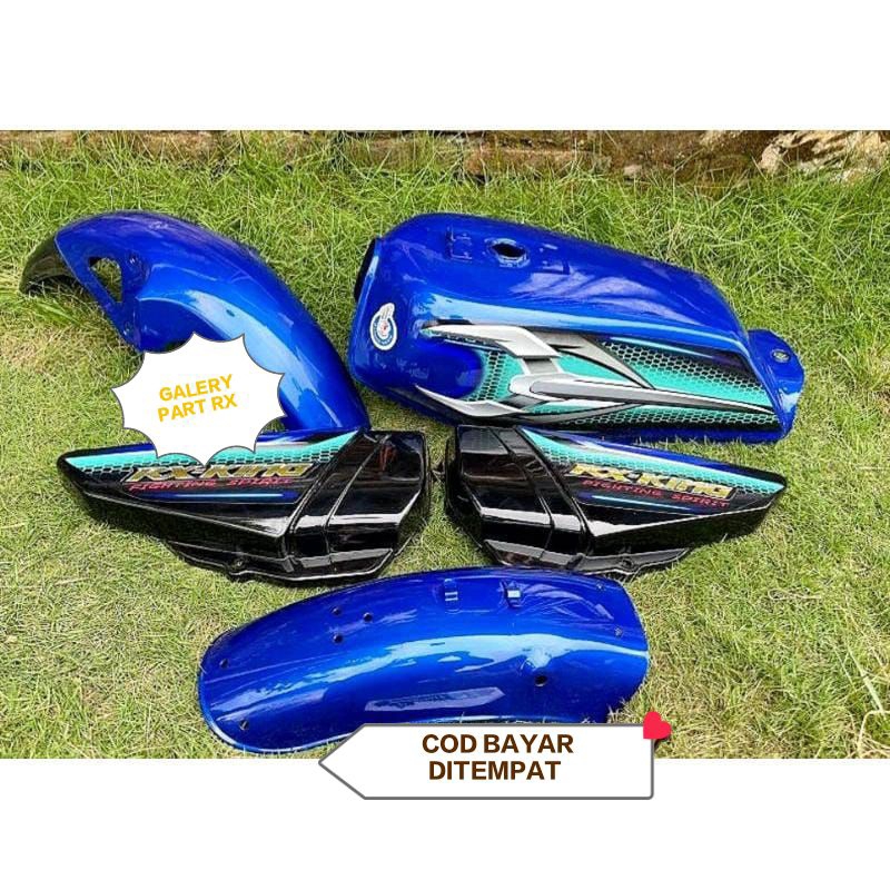 Bodi Tangki Set Rx King Peredam 2006 2007 Biru Fulset