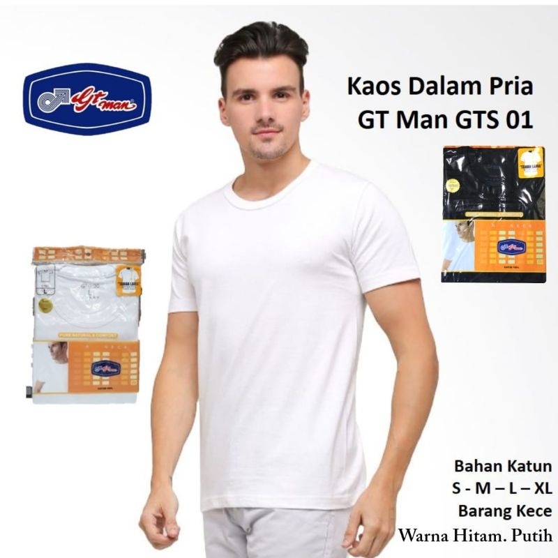 GT MAN GTS 01 Kaos Dalam GT Man O Neck V Neck Kaos Oblong GT Man kaos Oblong Pria Dewasa O Neck V