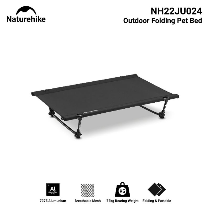 FOLDING PET BED NATUREHIKE NH22JU024 PORTABLE BED ALUMUNIUM KASUR LIPAT HEWAN PELIHARAAN KASUR ANJIN