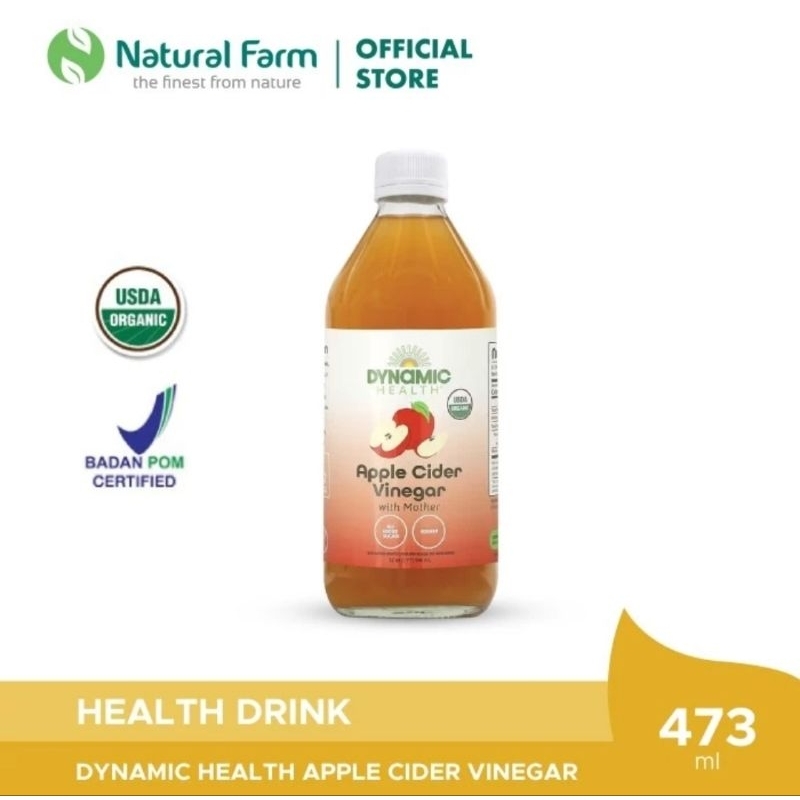 

dynamic health apple cider vinegar with mother 473 ml organic organik cuka apel