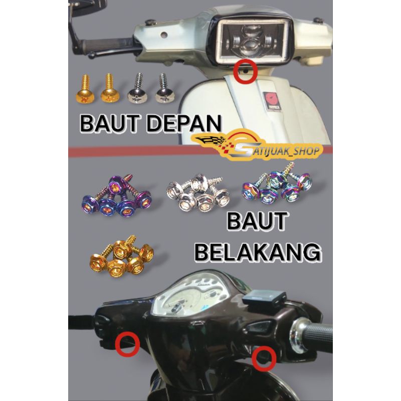 BAUT VESPA MATIC BAUT BATOK KEPALA VESPA S, LX