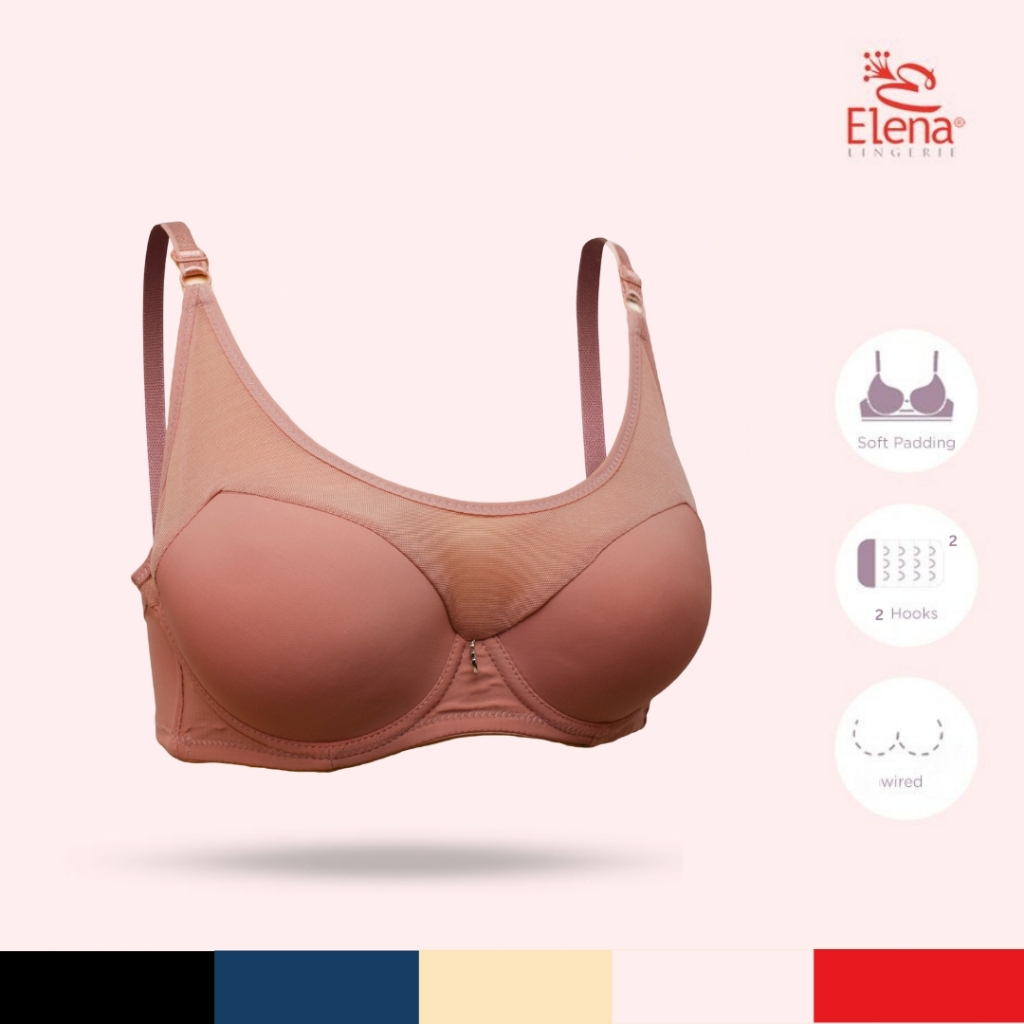 Elena Wired Bra Kawat Bandeau Pakaian Dalam Wanita Busa Tebal 32A - 36A E 24472