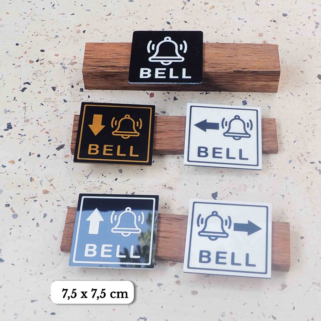 

PAPAN NAMA BELL ACRYLIC Ukuran 7.5 x 7.5 cm/Bell Sign