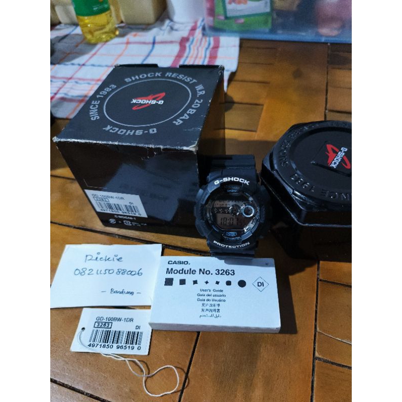 Gshock GD100BW, GD-100BW,