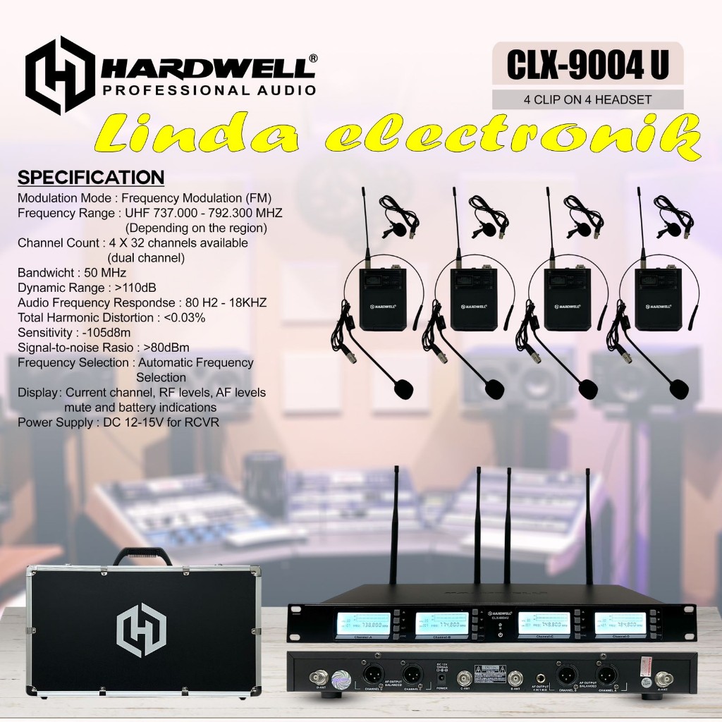 Mic Hardwell CLX 9004 U 4clipon dan 4headset clx9004 u clx9004u clx 9004