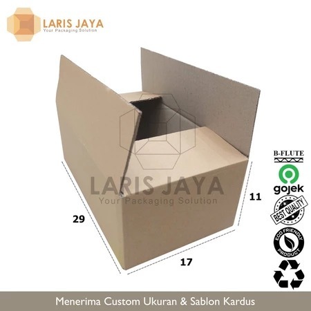 

(KHUSUS INSTANT) 29 x 17 x 11 cm Kardus Polos / Karton Box Packing Single Wall Tebal 29x17x11 cm ( Kardus 29 x 17 x 11 cm )