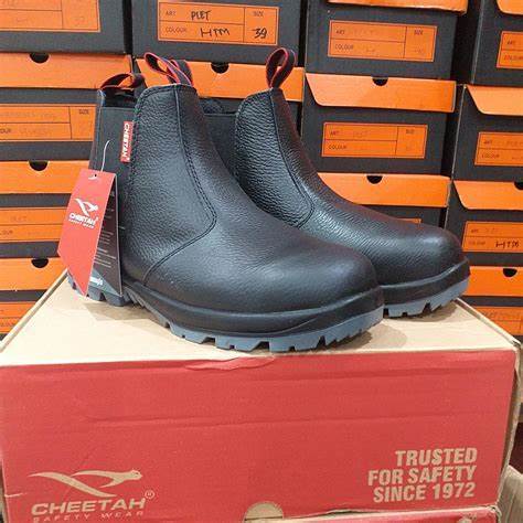 Sepatu safety CHEETAH 7110H Original / Safety shoes CHEETAH 7110 Hitam / Safety cheetah