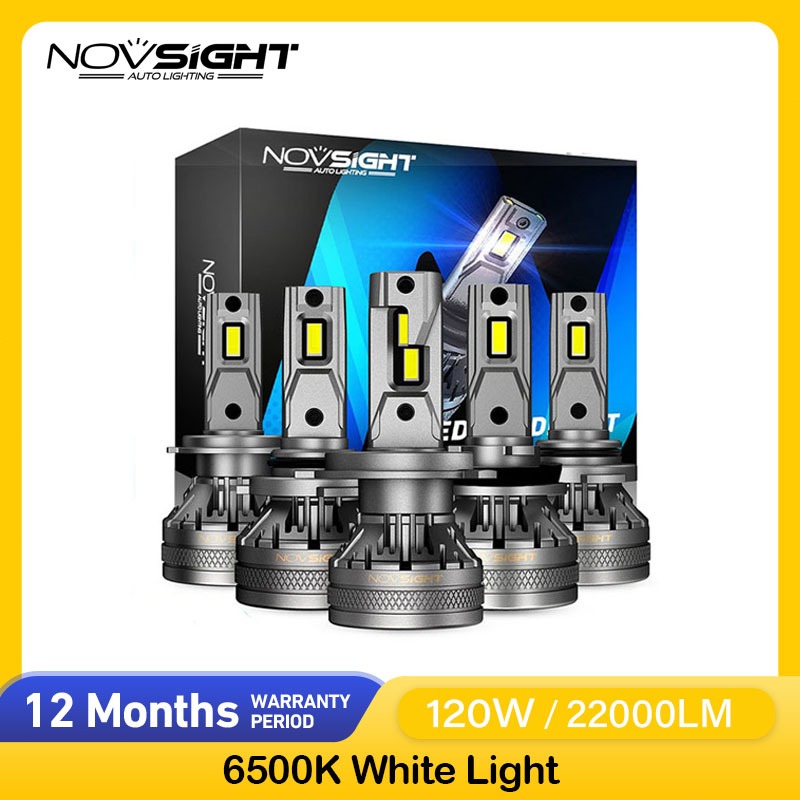 Lampu LED kendaraan tipe H4 H11 H7 9005 9006 cahaya putih terang 120W 22000LM 6500K
