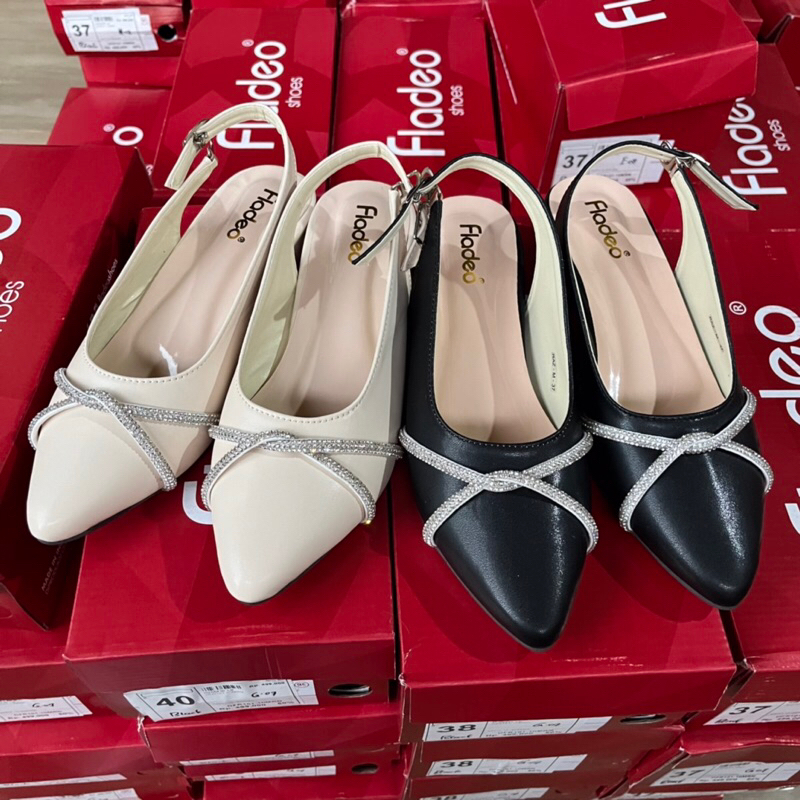 Sandal Heels Wanita Fld KTI Tali Belakang Kait 3cm (NAIK SIZE)