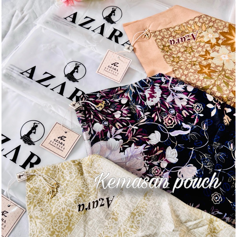 PAKET USAHA HIJAB Segiempat Voal Motif Logo Azara
