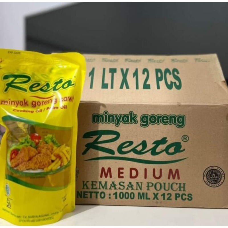 [1 DUS ] MINYAK GORENG RESTO 1 LITER