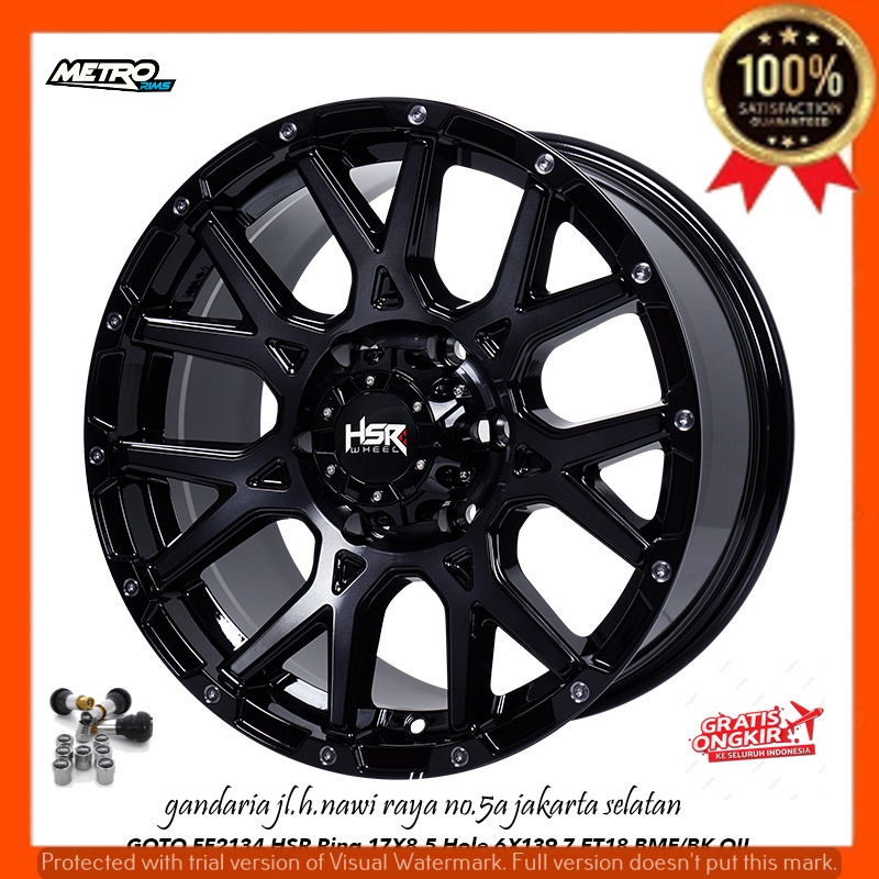 VELG PELEK RACING R17 RING 17 UNTUK MOBIL FORTUNER HILUX PAJERO DLL