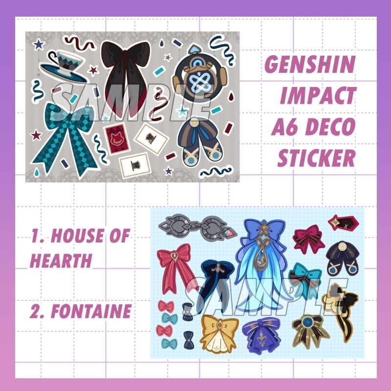

Stiker Genshin Impact A6 Deco Sticker House Of Hearth Fontaine