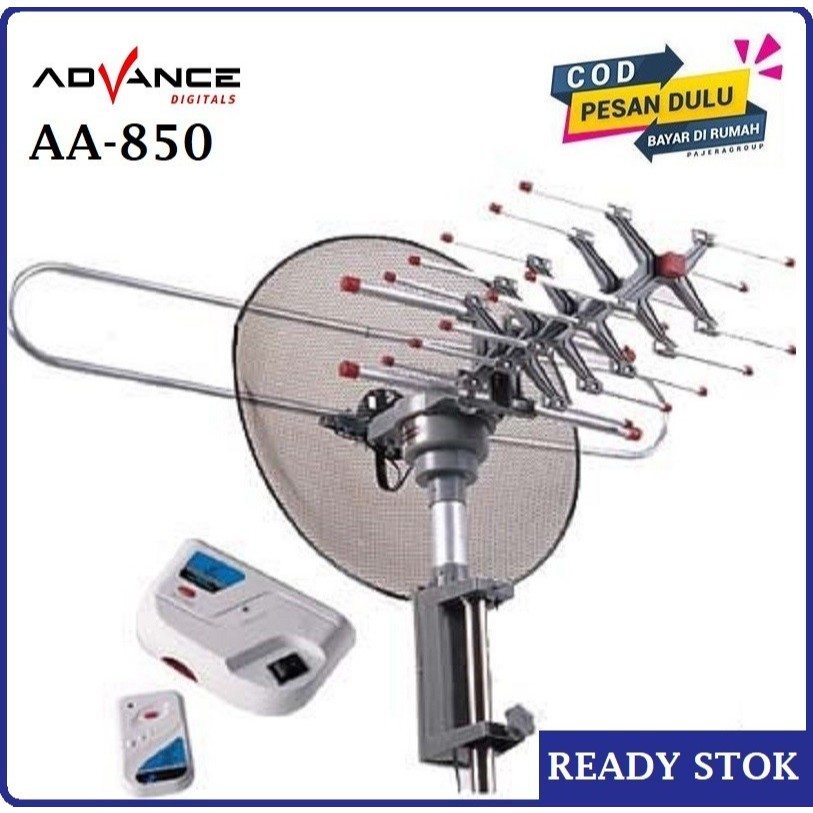 Antena Digital TV Remote ADVANCE AA-830 Rotasi Full HD 1080 Free Kabel BISA COD