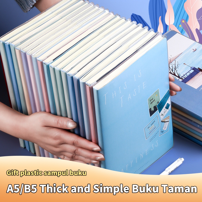 

A5/B5 Notebook cartoon minimalist notebook with Sampul Buku included Buku Pekerjaan Rumah Murid