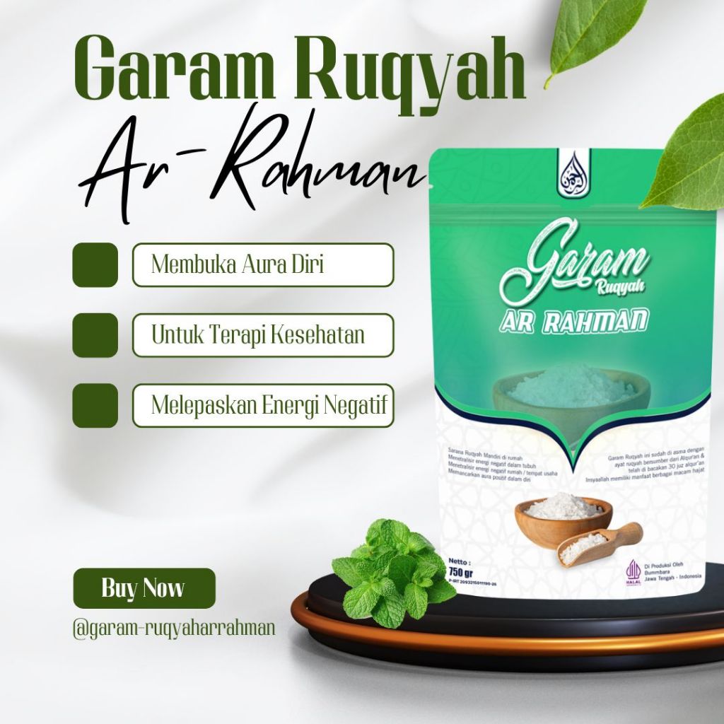 

[HATI-HATI PRODUK PALSU] Garam Ruqyah ArRahman 100% Original By Bummbara official - Kemasan Besar