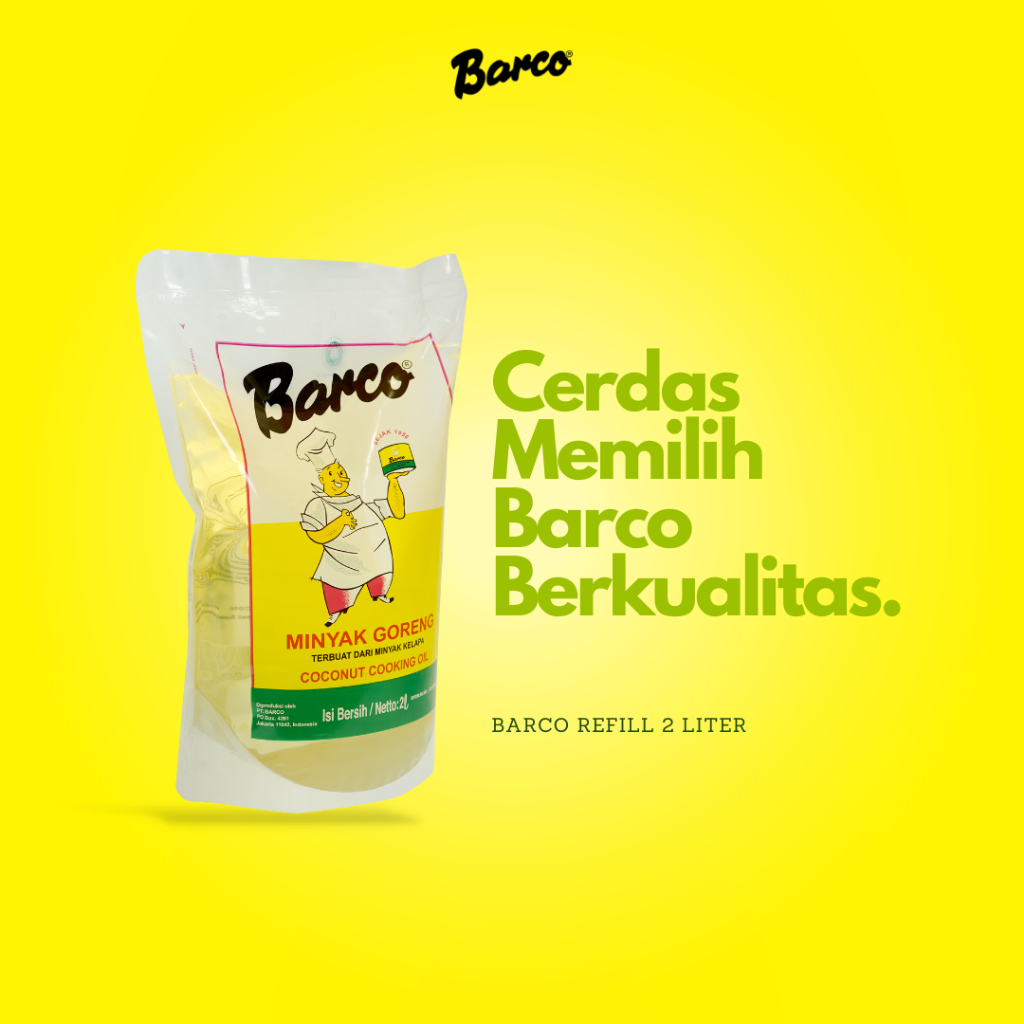 

Barco Minyak Goreng kelapa Pouch 2 ltr/Refill 2000ML