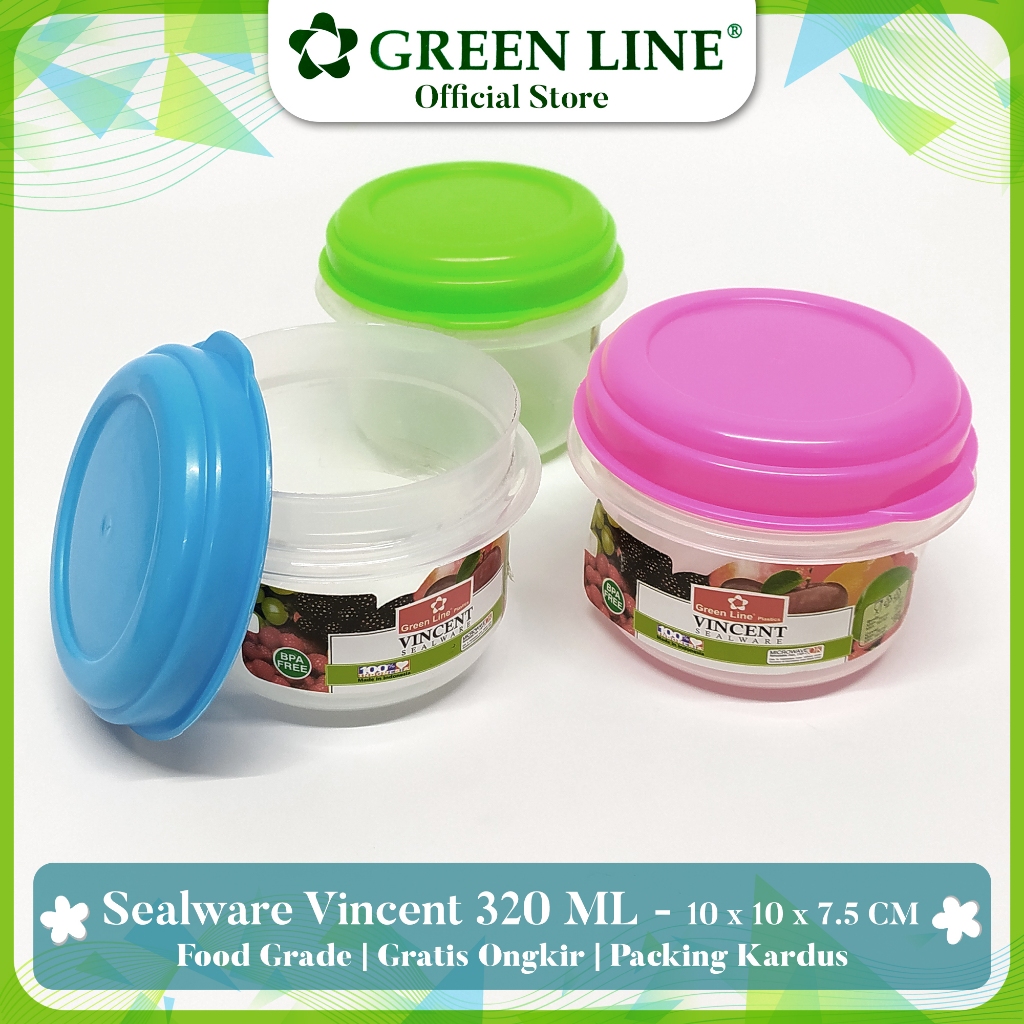 Greenline Toples Sealware Bulat Kecil Vincent - 320 ML