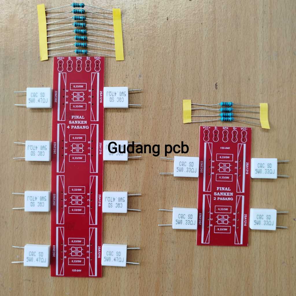 DIY pcb sanken 2set 3set 4set 5set 6set 8set plus resistor taiwan pcb tr sanken toshiba