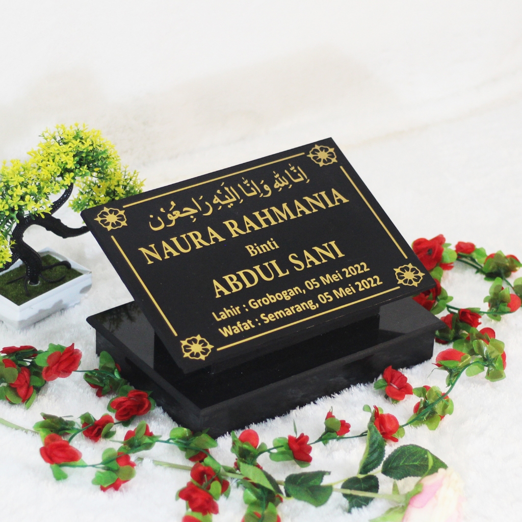 contoh batu nisan kristen nissan marmer kayu kuburan OSSAN 142