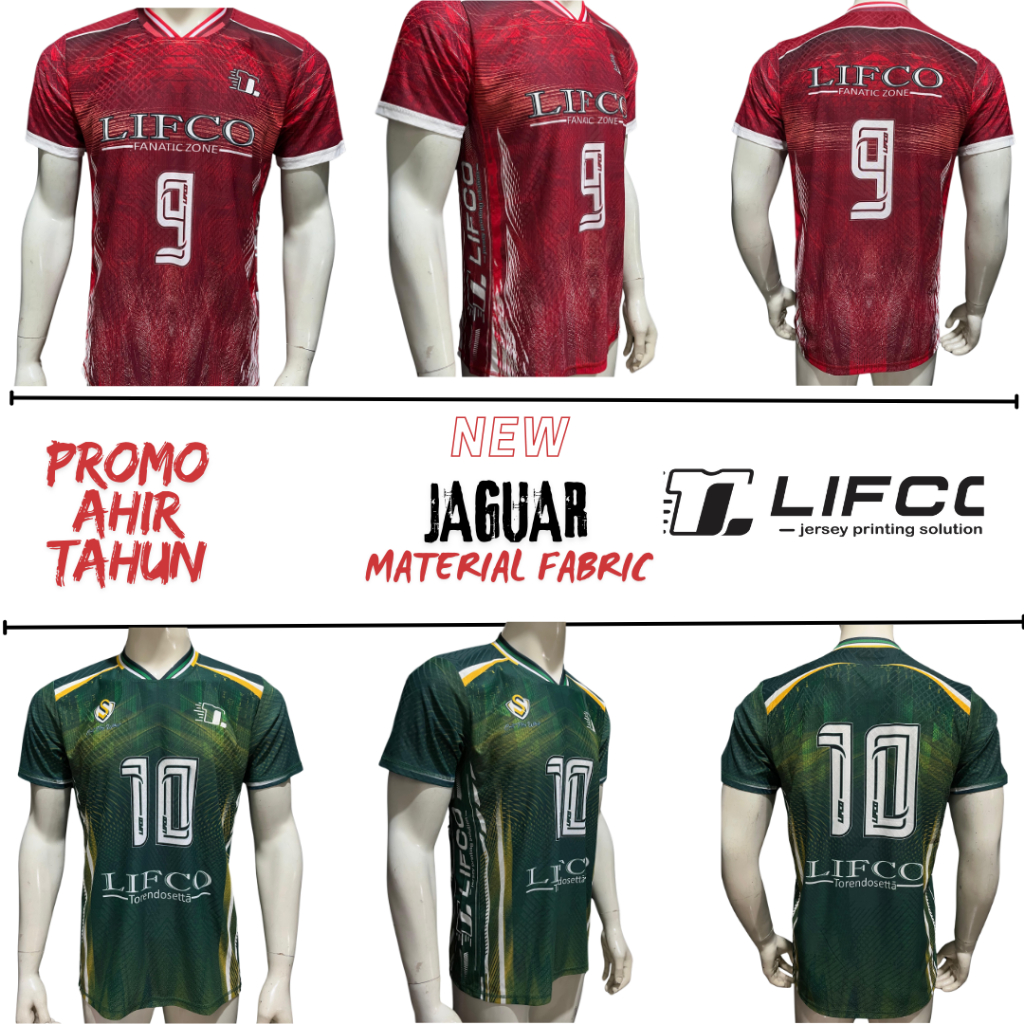 LIFCO JERSEY VOLLEY [HARGA PROMO AKHIR TAHUN] SERIES JAGUAR  FABRIC (TDK BISA CUSTOM NAMA)