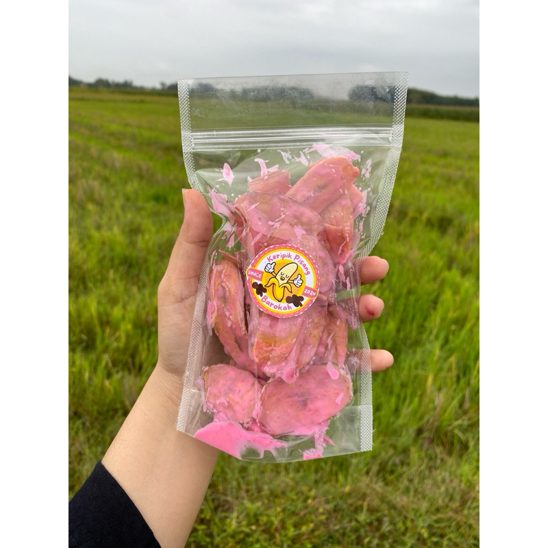 

kripik pisang strawberry lumer 100gram