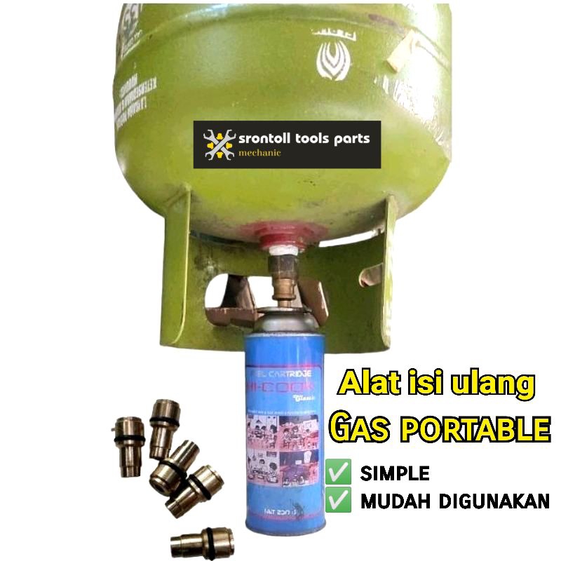 Alat Isi Ulang Gas Kaleng Portable Refill Gas Kaleng Portable Simple