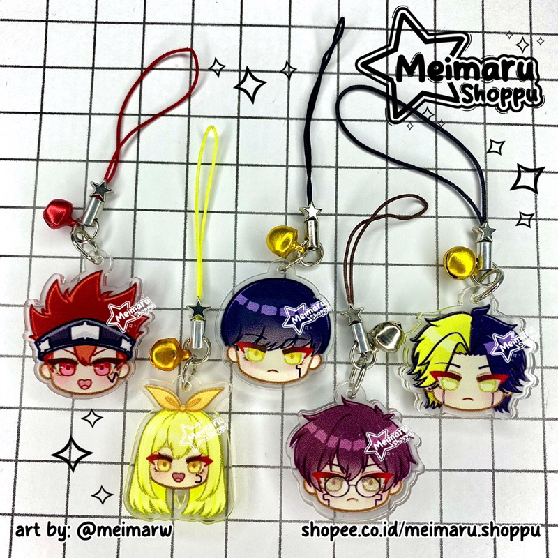 [Meimaru Shoppu] [BUY 2 GET 1] PHONESTRAP / Gantungan Hp Mashle Phonestrap / Mash Burnedead / Lance 