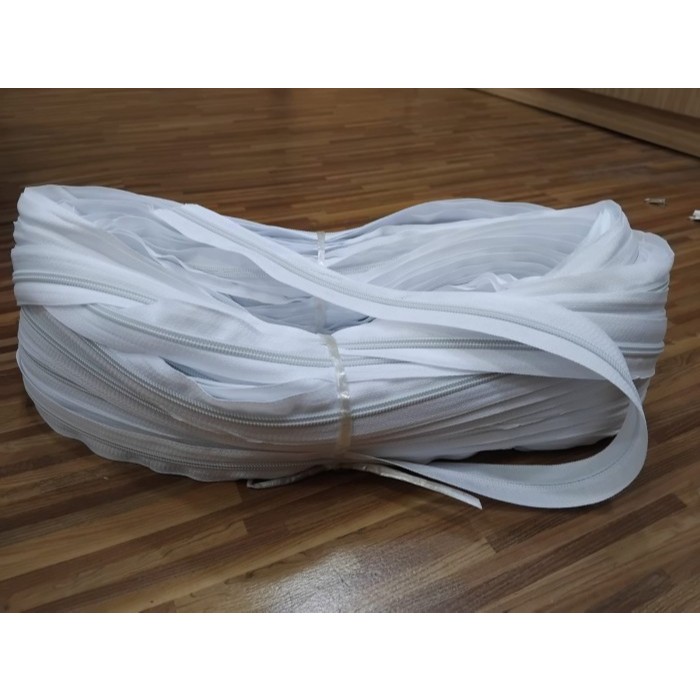 daun resleting no 5 / daun sleting no.5 / roll - Putih