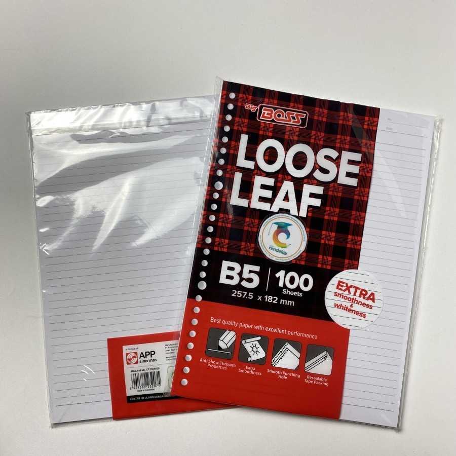 

Isi Binder Loose Leaf Big Boss B5 Bergaris - 50 pcs