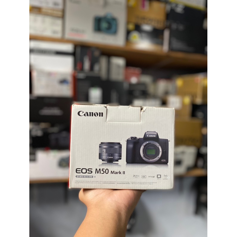 box bekas mirrorless canon m50 mark ii termurah di shopee