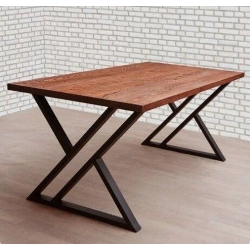 meja top rangka besi