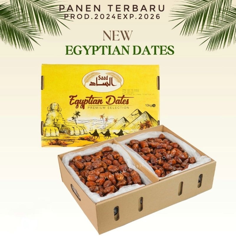 

Kurma Mesir Al Saad Premium 10KG ● Egyptian Dates FRESH PANEN TERBARU PROD.2024 EXP.2026