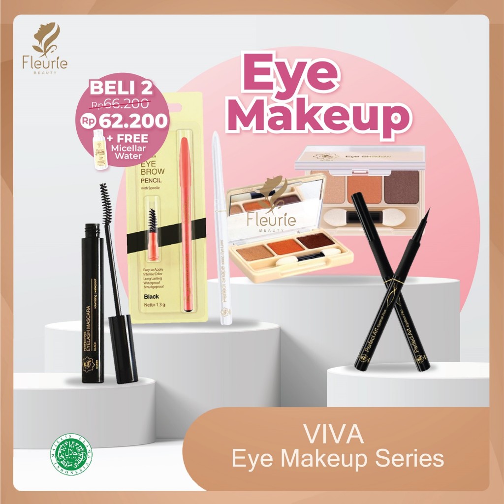 VIVA Pensil Alis / Eyeshadow 3 Warna / Matic Eyeliner High Quality / Perfect Art Eyeliner Pen / Perf