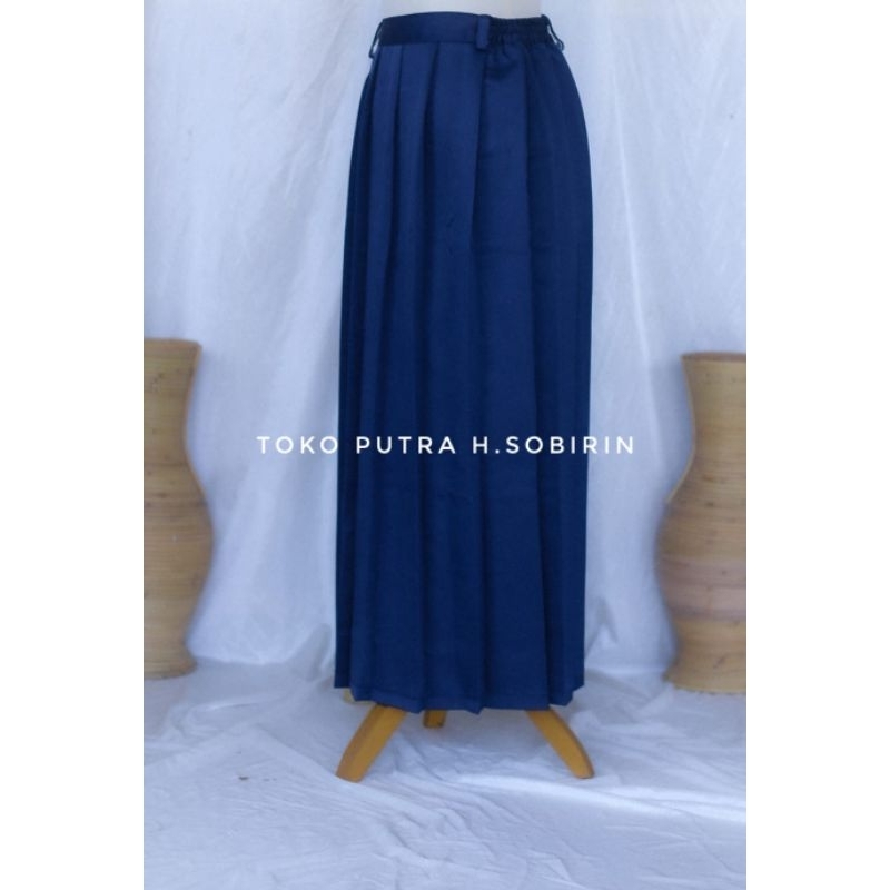 ROK REMPEL KELILING BIRU SMP | ROK BIRU SERAGAM SEKOLAH BAHAN ELEMEN PREMIUM LICIN