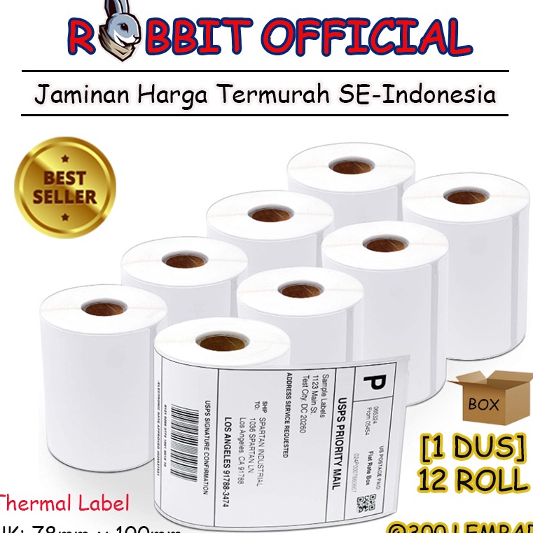 

KODE DL6QN PROMO 1 BOX Stiker Label Barcode Thermal 78 x 1 Label Barcode Olshop Label Pengiriman 78x1 mm Isi 3 Pcs