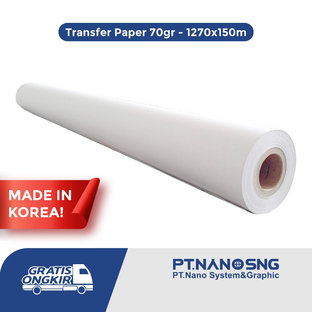 

TRANSFER PAPER MADE IN KOREA - 70gr 1270x150m - Core 2