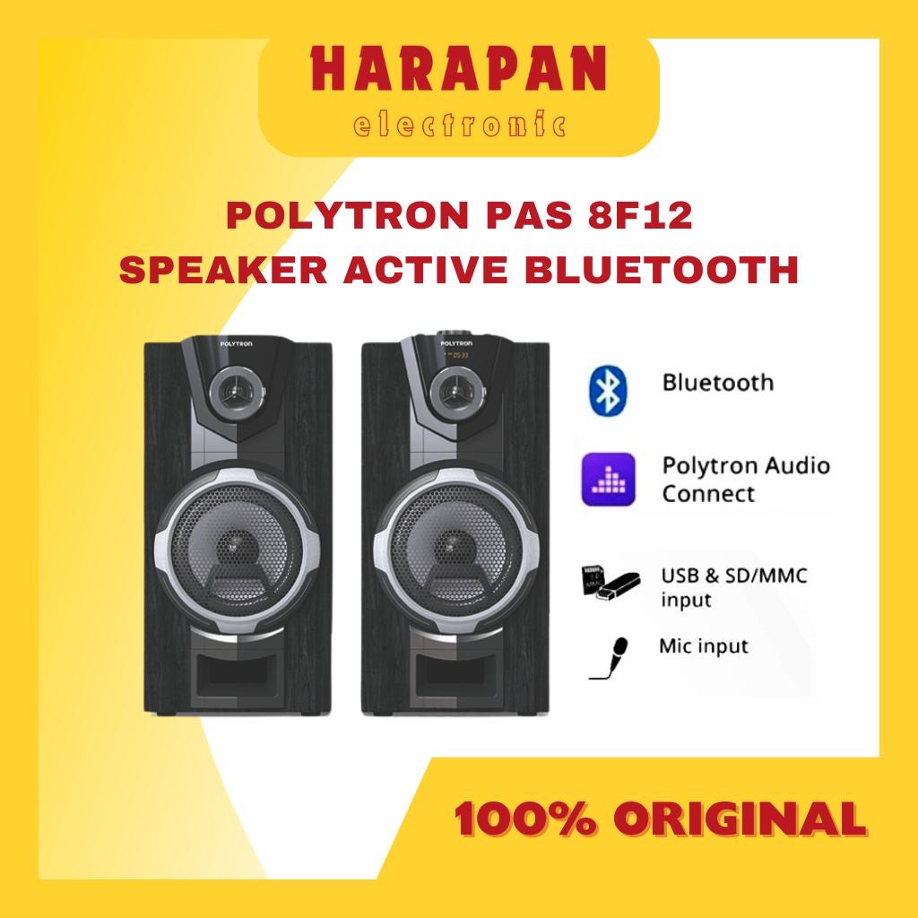 POLYTRON SPEAKER ACTIVE BLUETOOTH PAS8F12 8 INCH / POLITRON AKTIF SPEAKER KAROKE PAS 8F12 GARANSI RE