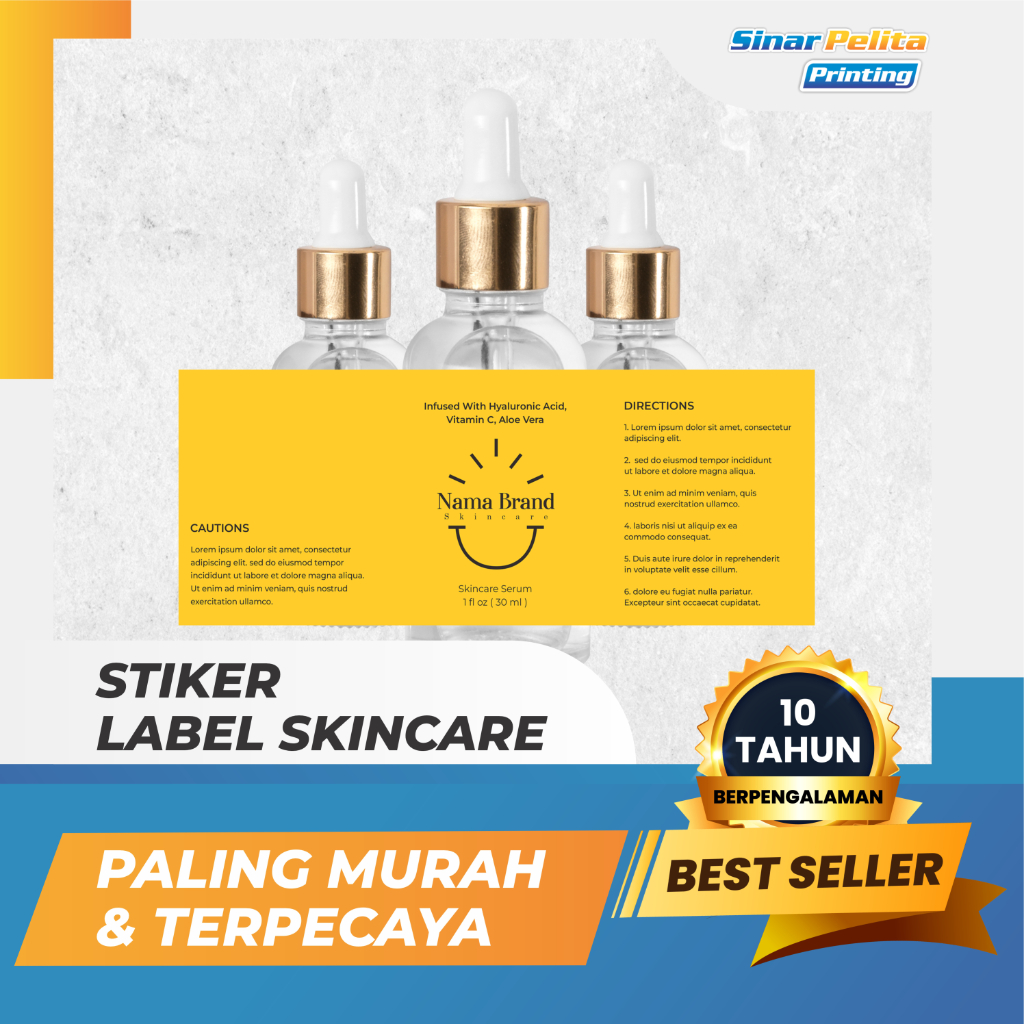 Stiker Label Skincare | Label Skincare Custom | Sticker Label Custom
