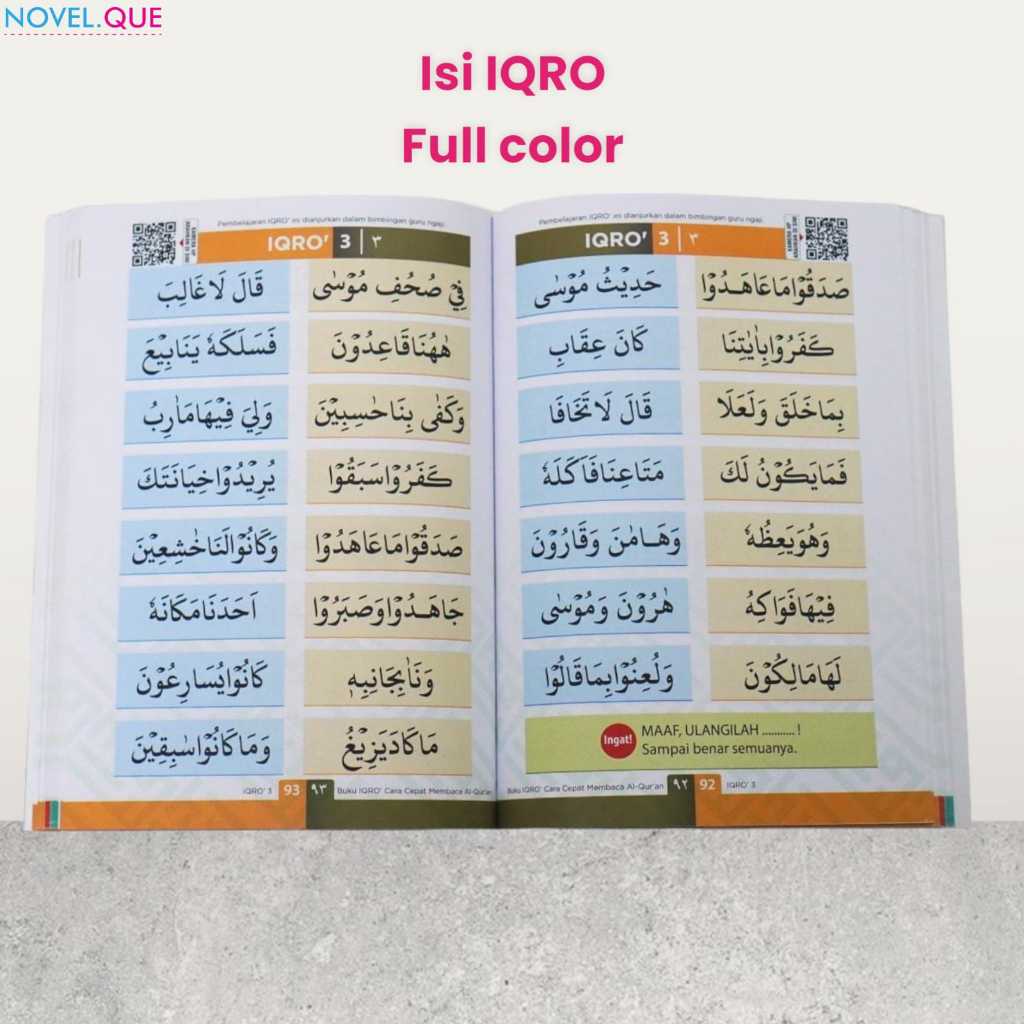 - Iqro Custom Hard Cover Full color QrCode Tulis Nama dan Foto Anak Souvernir Ulangtahun Anak
