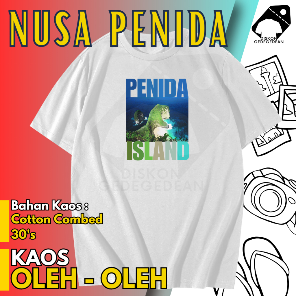 Diskongedegedean Kaos Souvenir Nusa Penida Baju Tshirt Oleh Oleh Nusa Penida Dewasa Anak Varian 4