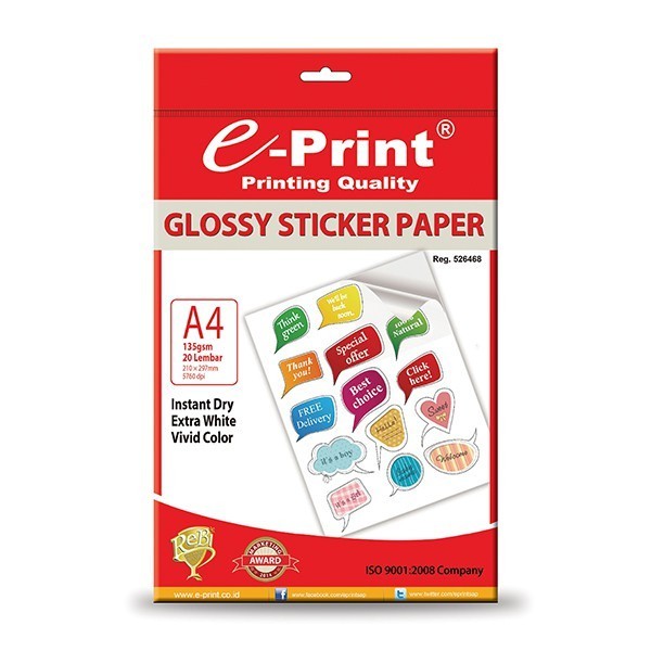 

TBMO KERTAS FOTO STIKER A4 135GR E-PRINT