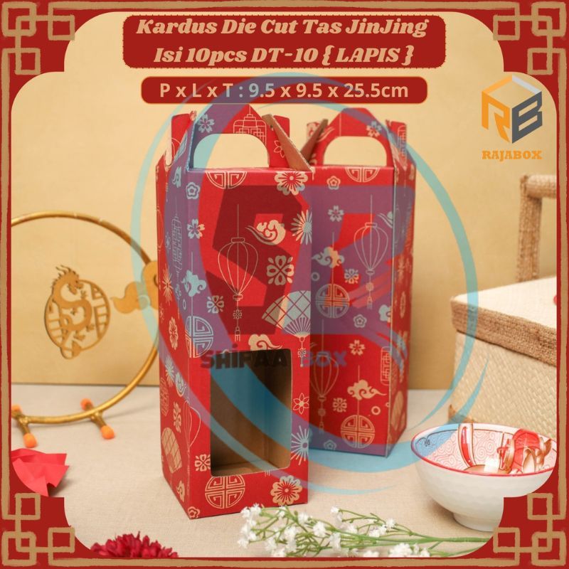 

(10 pcs) Kardus Jinjing Kotak Botol 1 Liter Isi 1 Box Die Cut Tenteng Kemasan Hampers Packaging Ukuran 9,5 x 9,5 x 25,5 cm