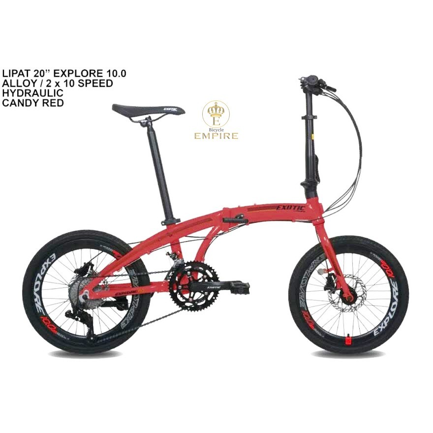 Sepeda Lipat Exotic Explore 10.0 20 Inch 2 X 10 Speed Bicycle Empire