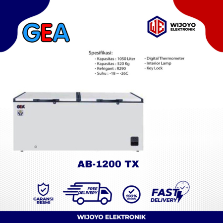 Chest Freezer GEA AB 1200 TX 1050 Liter Freezer Box Garansi resmi