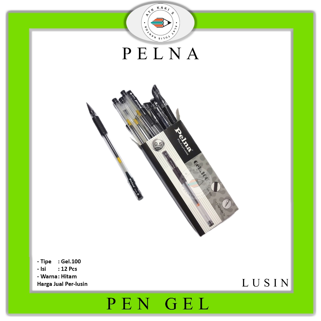 

Pelna Pulpen Needle 0.5mm Gel.100 Hitam - LUSIN